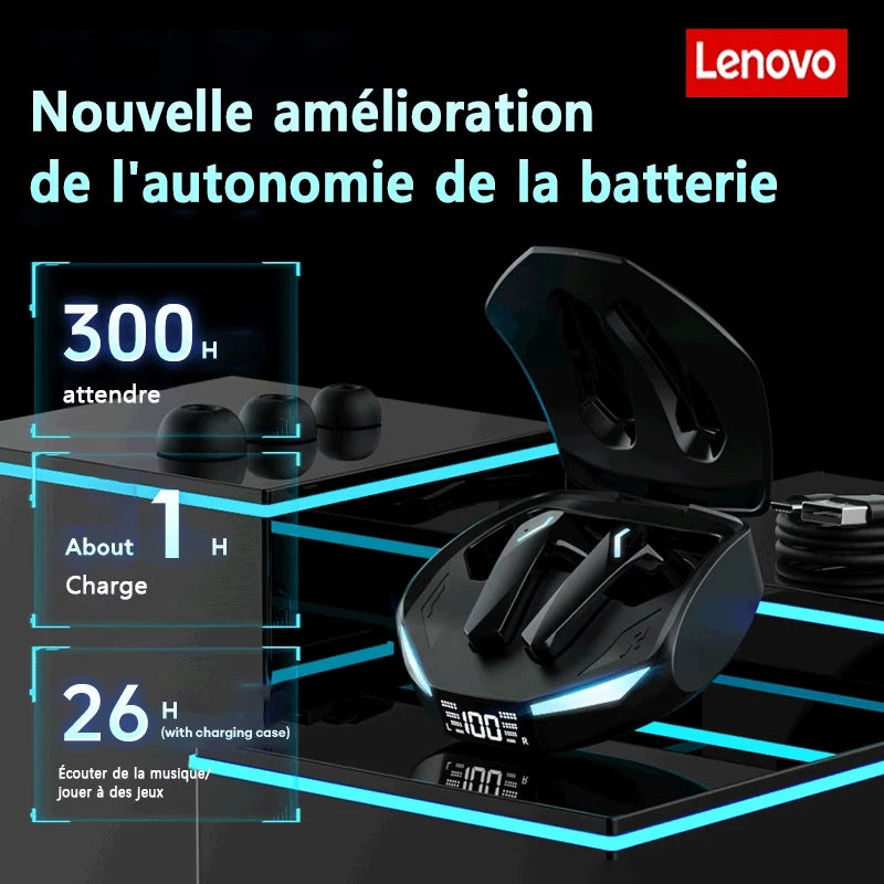 New Lenovo XT53 Wireless Upgrade Bluetooth 5.4 Earphones LED Digital Display Waterproof Headphones Low Latency Gaming Earbuds