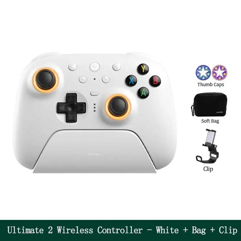 8BitDo Ultimate 2 Wireless 2.4G Gaming Controller with Charging Dock, TMR Joystick Bluetooth Gamepad for PC, Windows ,Android