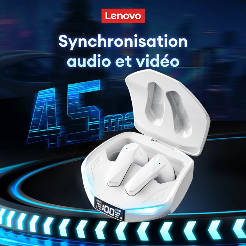 New Lenovo XT53 Wireless Upgrade Bluetooth 5.4 Earphones LED Digital Display Waterproof Headphones Low Latency Gaming Earbuds