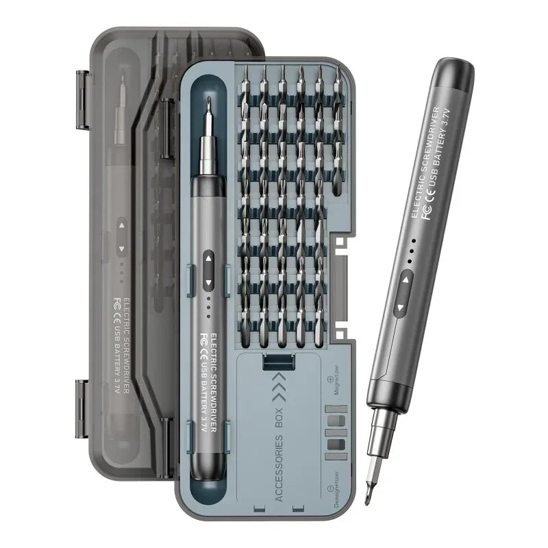 Electric Screwdriver Set Precision Power Tool Kit Rechargeable Wireless Mini Small Bits PC Mobile Phone Repair Tools DIY CRV