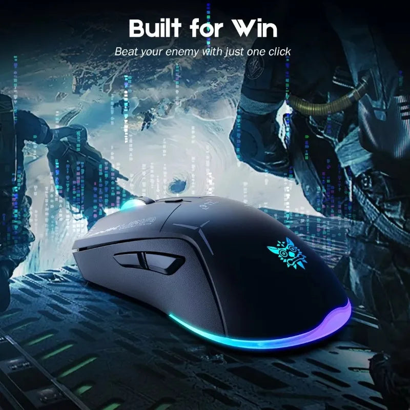 ONIKUMA CW917 Wireless Gaming Mouse Dual Mode 2.4G Wired RGB Backlit 4800 DPI Adjustable Rechargeable Ergonomic Programmable PC