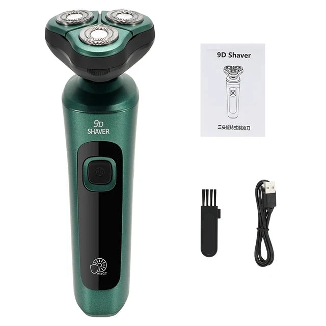 New Smart Electric Shaver LCD Digital Display Three-head Floating Razor USB Rechargeable Washing Multi-function Beard Knife