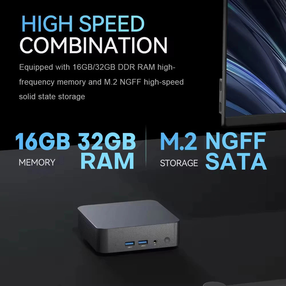 Intel i9 Windows11 Mini PC Protable Gaming i9 10980HK N150 16/32GB RAM WIFI6 BT5.2 4K 1/2TB SSD 1000Mbps Mini Gamer Computer PC