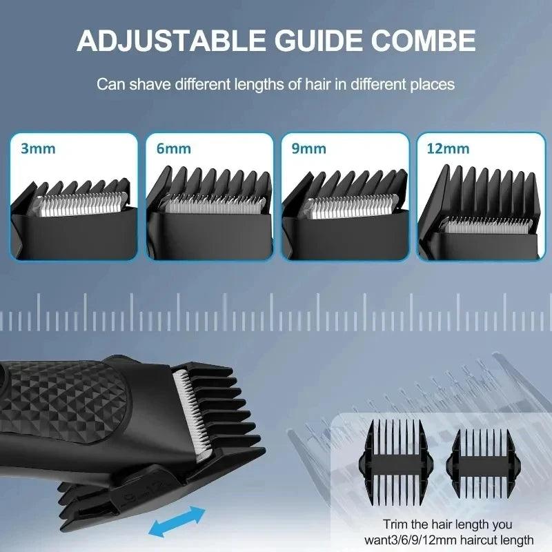 Men's Electric Groin Hair Trimmer Pubic Hair Removal Intimate Areas Body Grooming Clipper Epilator Rechargeable Shaver Razor